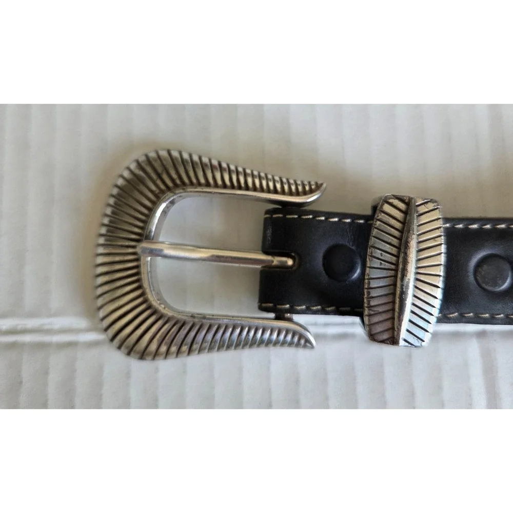 Silver Creek Classics Belt Leather Buffalo Nickel Western 53509 Mens Size 32